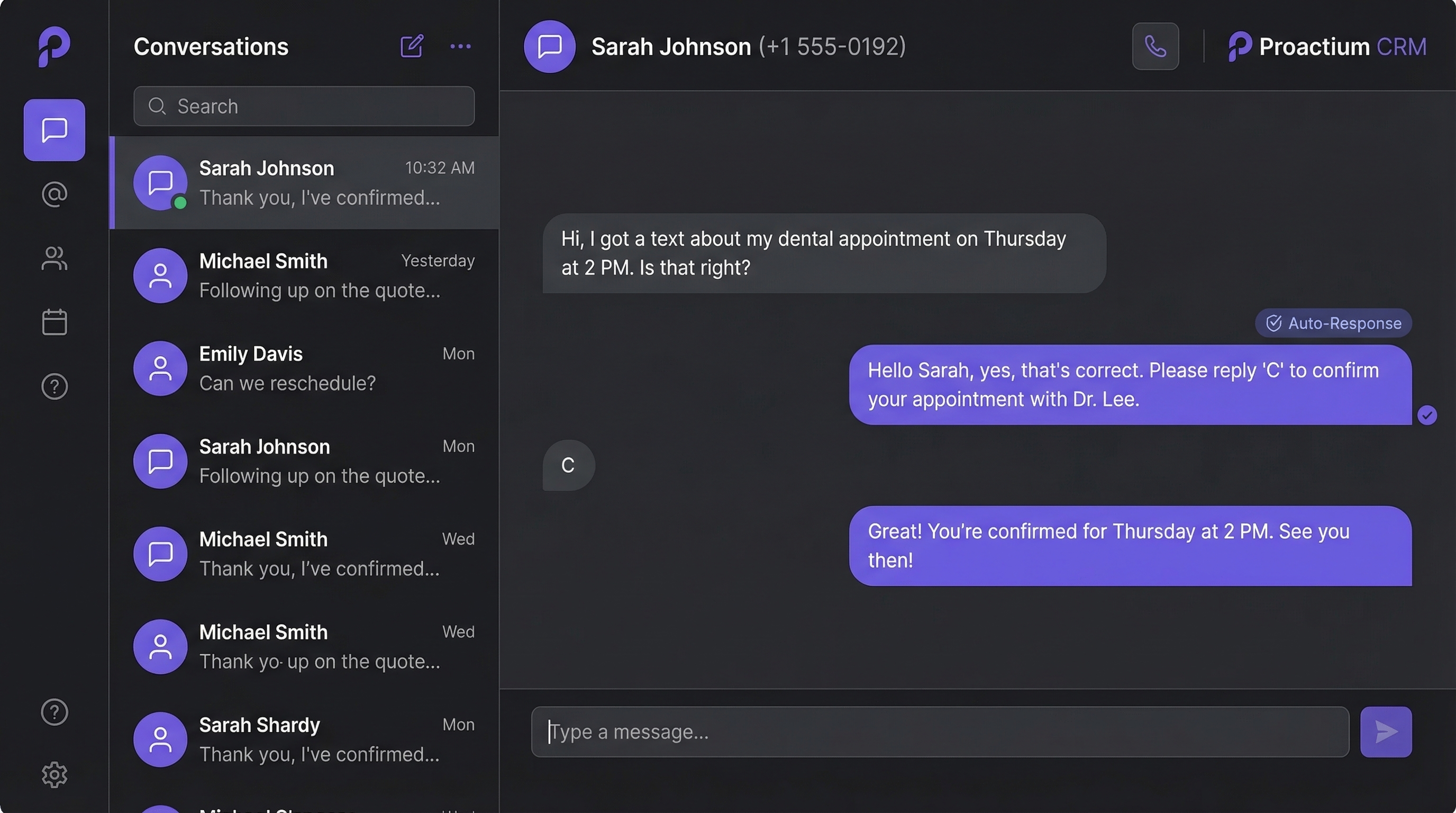 Proactium Conversations Inbox
